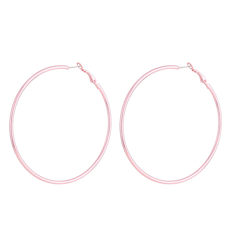 Wholesale Magic Color Electroplating Classic HOOP Retro Earrings